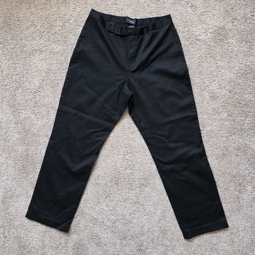 Vintage Riveted By Lee High Rise Pants Womens 14 M Black Trouser Workwear VTG